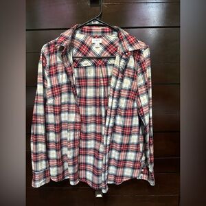 J. Crew Red and Blue Plaid Button Down Shirt
